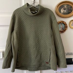 Women's Quilted Sweatshirt Pullover, Funnelneck XL